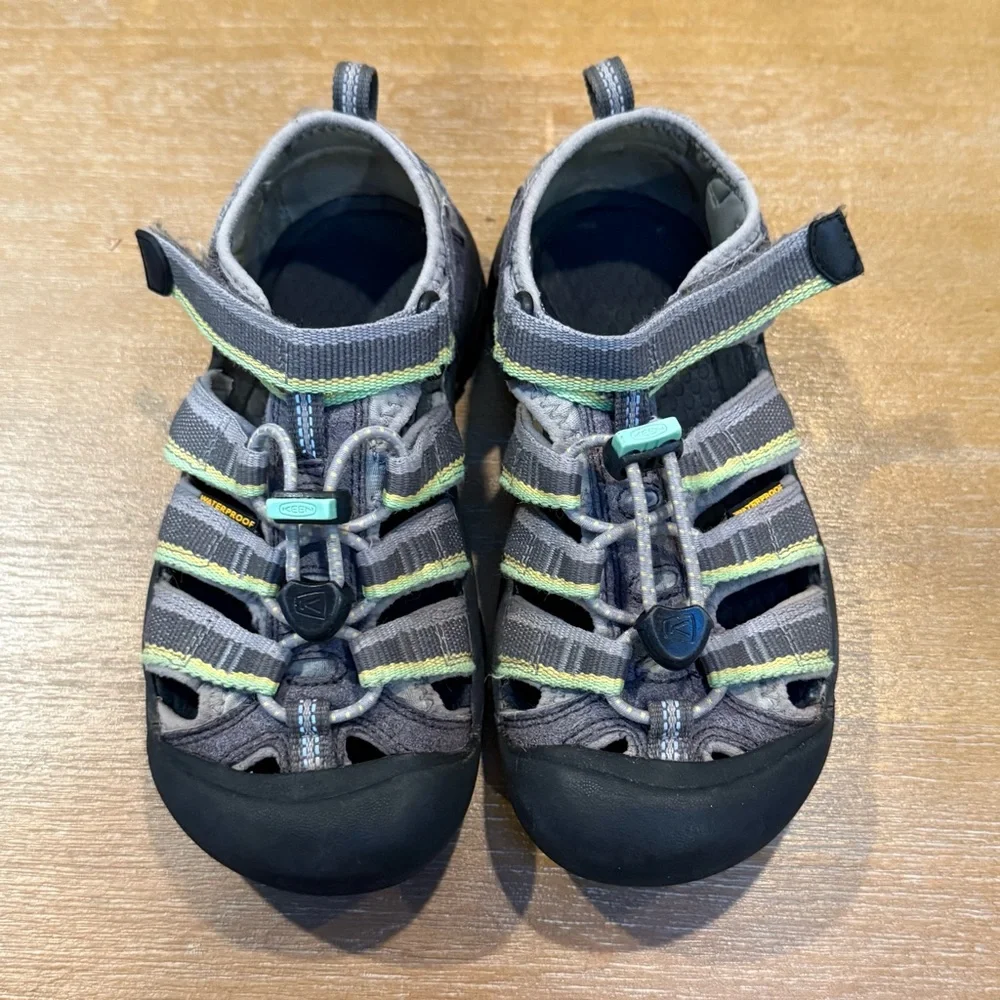 Keen Kid’s Newport H2 Water Hiking Sandal Racer Gray Washable Drawstring‎ Sz 1